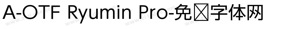 A-OTF Ryumin Pro字体转换